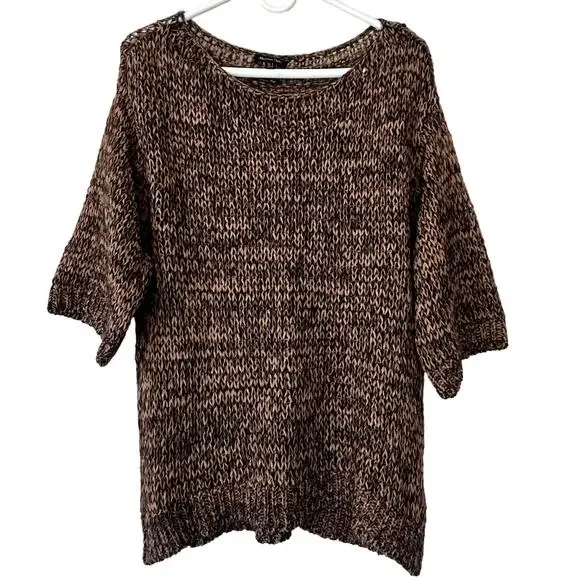 Massimo Dutti Chunky loose knit short sleeve sweater quite luxury minimalist M - Picture 1 of 9